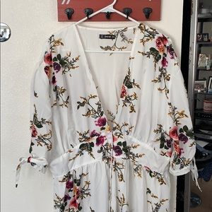 White Floral Dress